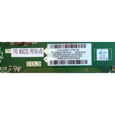 MAIN FUENTE (COMBO) PARA TV VIZIO / NUMERO DE PARTE 3639-0302-0150 / TPD.MS3393.PB765 / 363903020150 / TPD.MS8220.PB765-39 / A16120963 / 3639-0302-0395 / MODELO D39HN-E0 / D39HN-E0 LAUAVLCT - Imagen 2